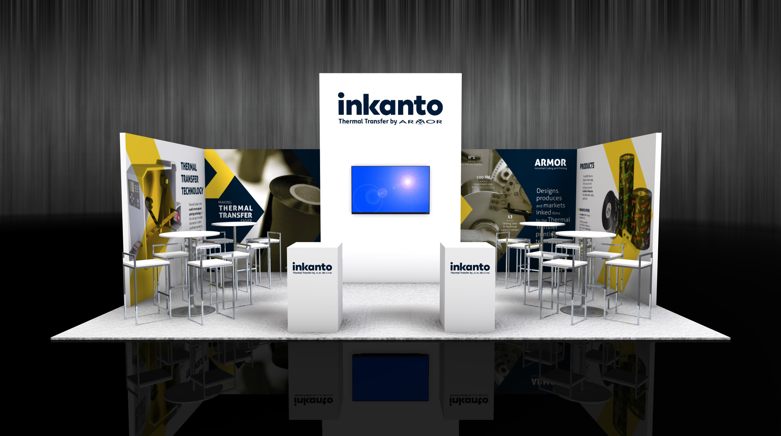 Inline Trade Show Booth Design Concept