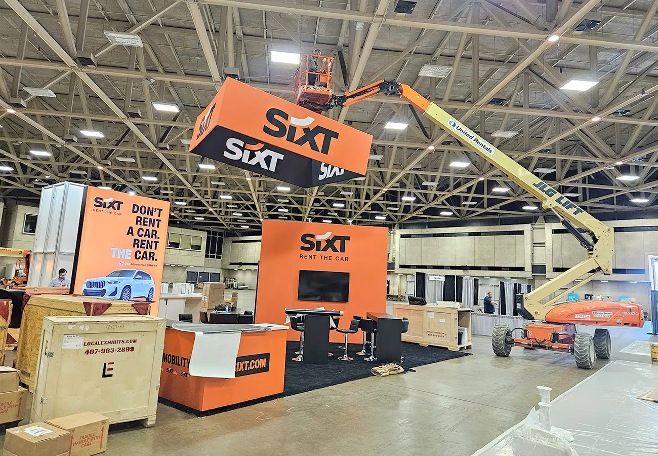 Aerial Rigging Process - Rigging a Hanging Sign