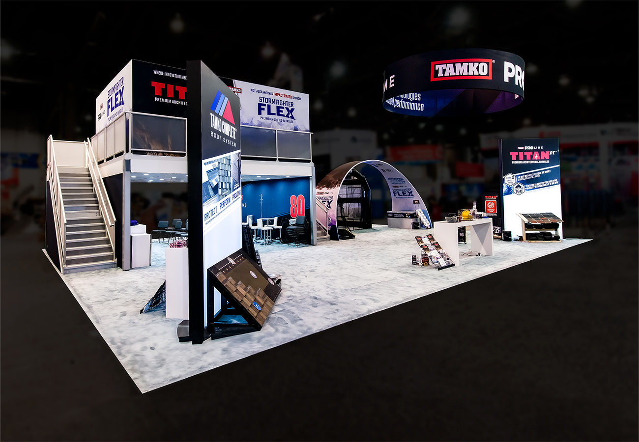 TAMKO Double Deck Trade Show Booth Design