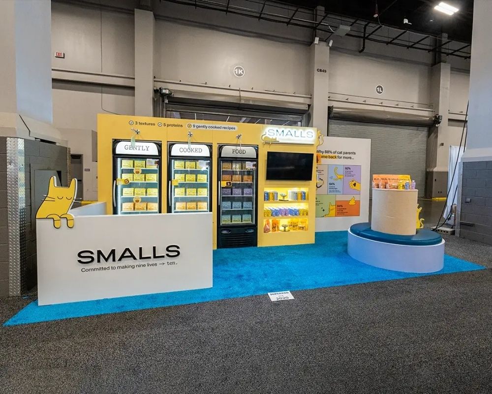 Custom retail trade show booth with branded product display by Local Exhibits