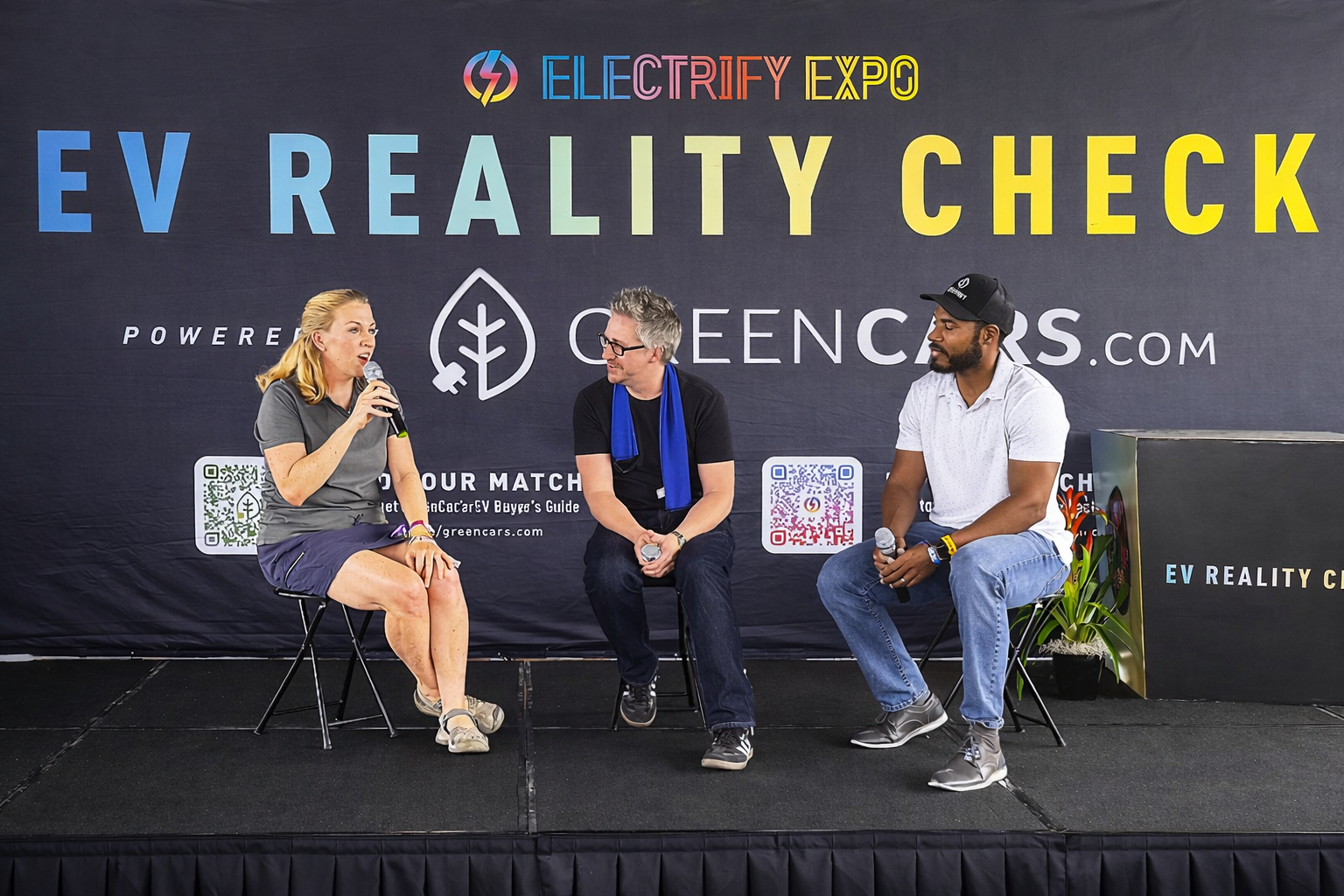 Panel discussion on EV reality check at Electrify Expo event by Local Exhibits
